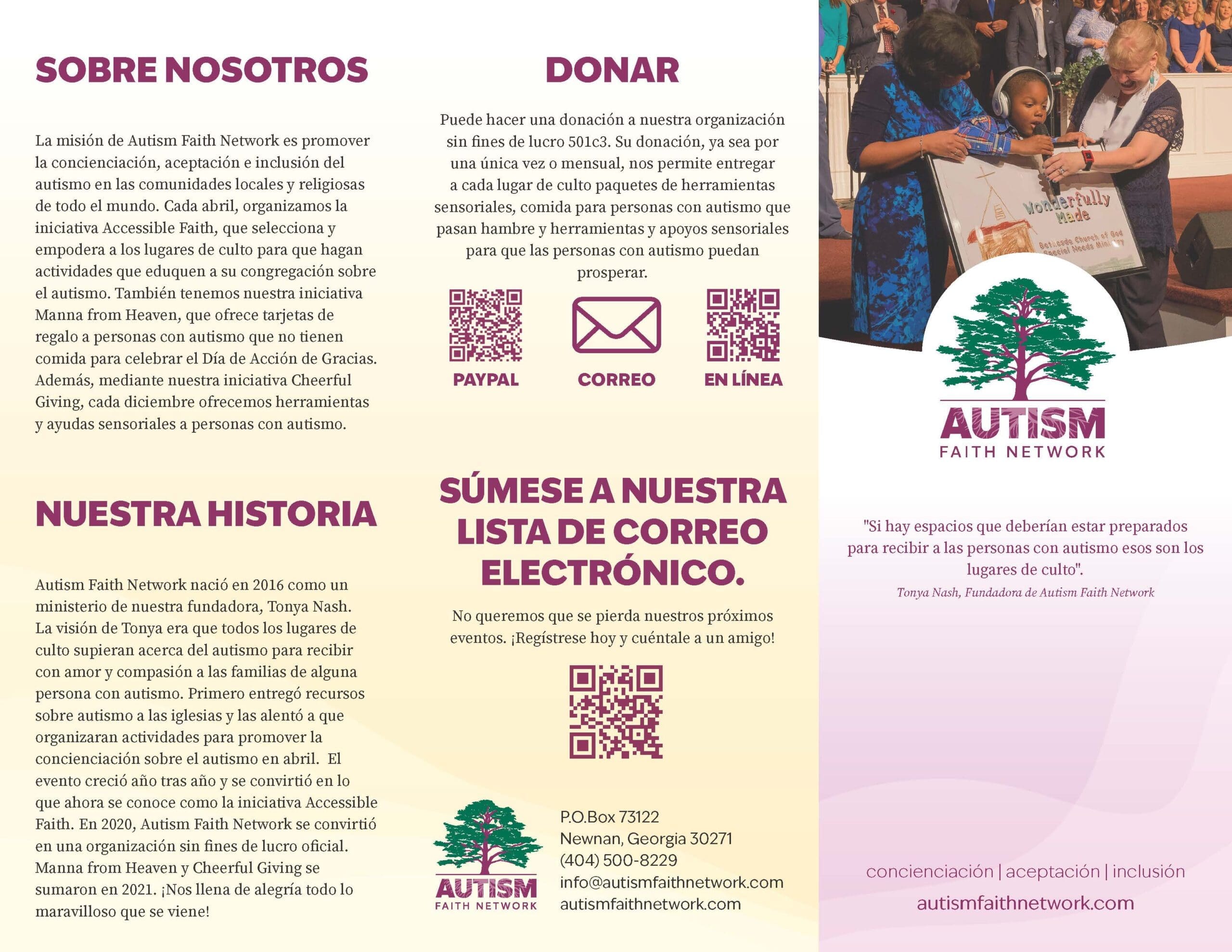 Disability Ministry Groups AFN Spanish Brochure